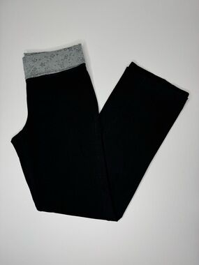 Xhilaration Y2K Fold Over Yoga Pants Black Star Waist Size Small Flare